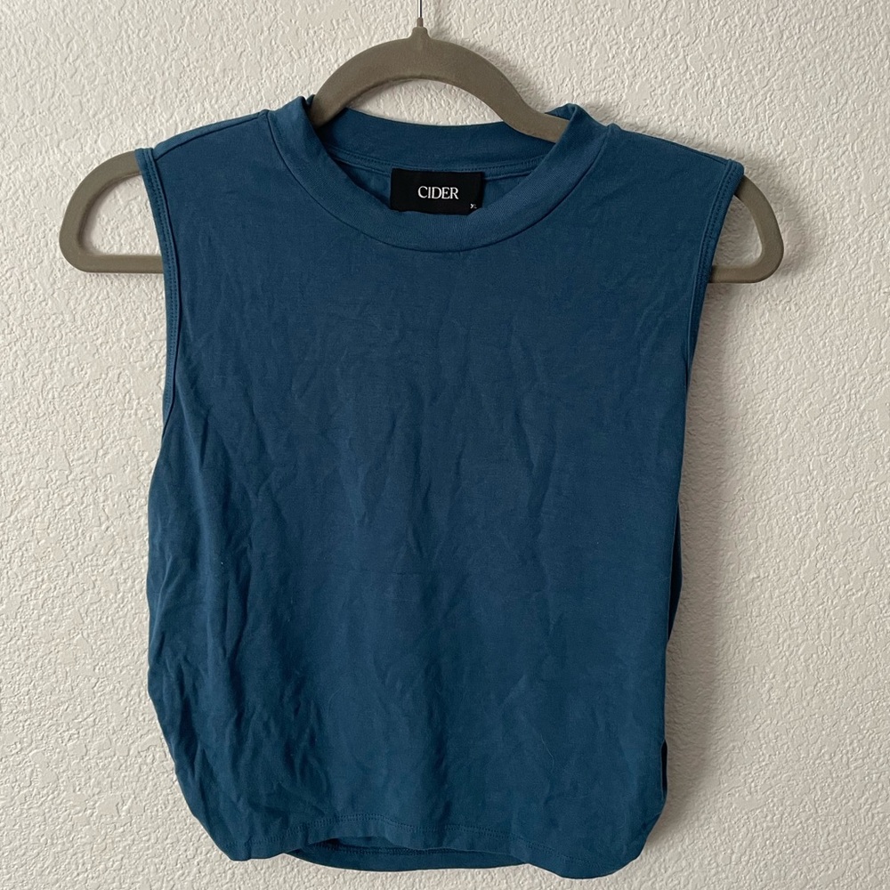 Cider Teal Muscle Tee Tank